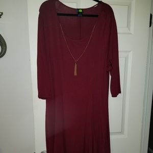 Burgundy dress